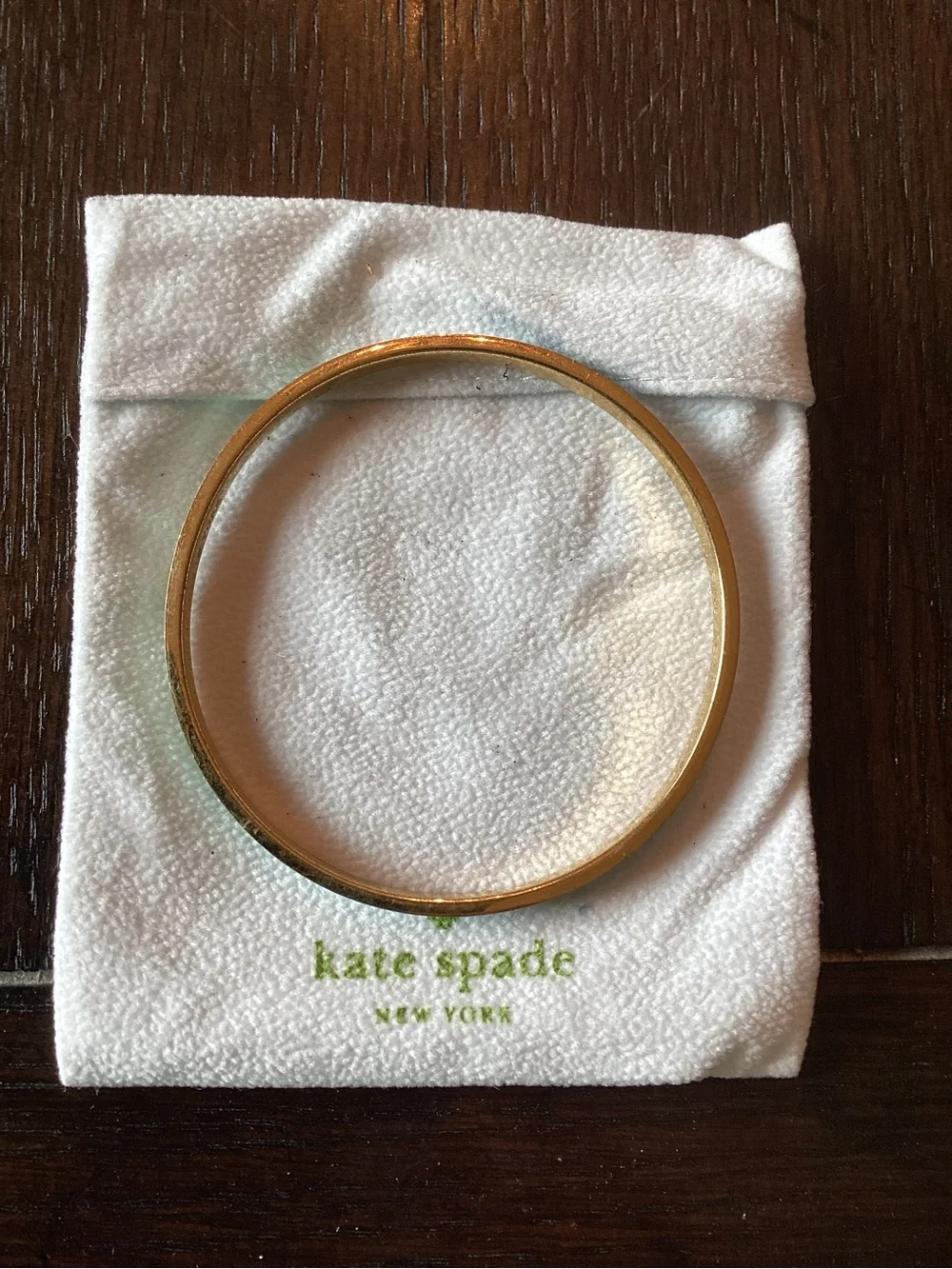 kate spade Green Enamel Gold-Trim Bangle “ In Fine Feather” - Picture 2 of 2
